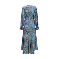 Etro Blue Cotton Casual Dress