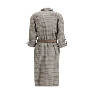 Burberry Gray Wool Casual Dress