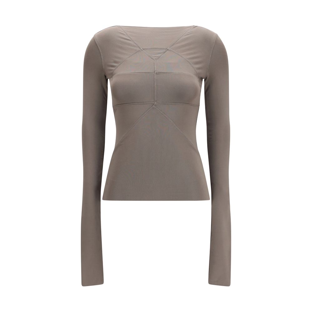 Rick Owens Gray Viscose Blouse