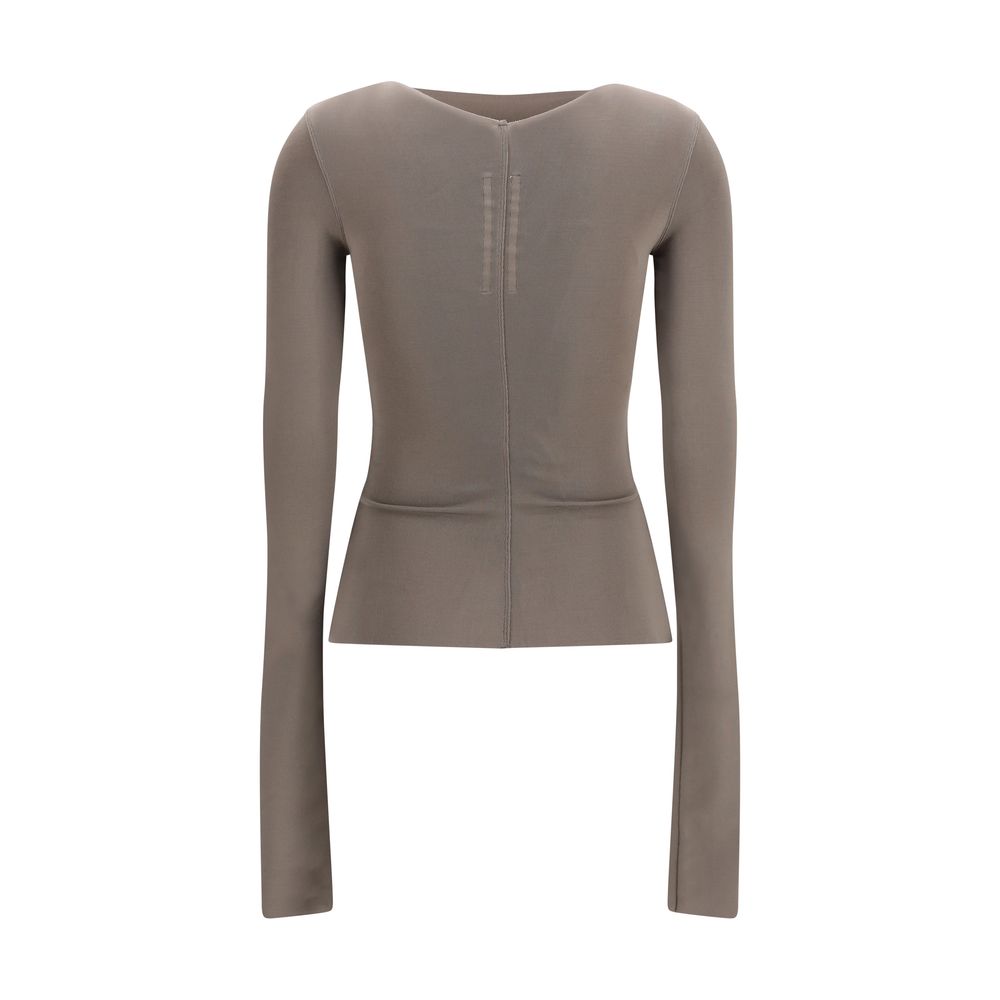 Rick Owens Gray Viscose Blouse