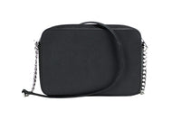 Michael Kors Jet Set Large East West Black Saffiano Leather Crossbody Handbag