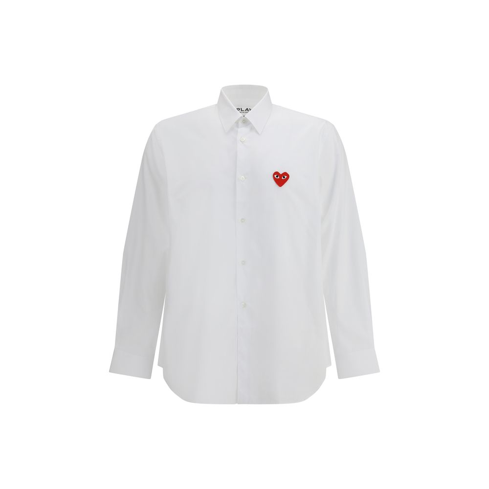 Comme Des Garçons Play White Cotton Shirt