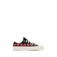 Comme Des Garçons Play x Converse Black Cotton Low Top Sneakers