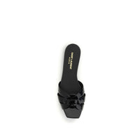 Saint Laurent Black Calf Leather Bos Taurus Ballet Flats