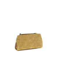 Ferragamo Beige Calf Leather Bos Taurus Shoulder Bag
