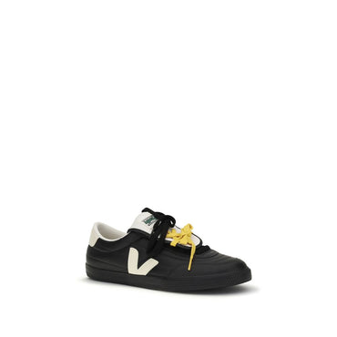 Veja Black Calf Leather Bos Taurus Athletic Sneakers