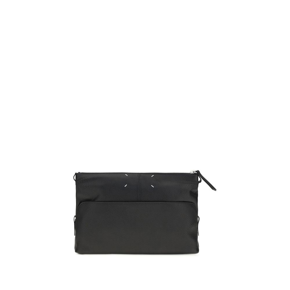 Maison Margiela Black Calf Leather Bos Taurus Shoulder Bag