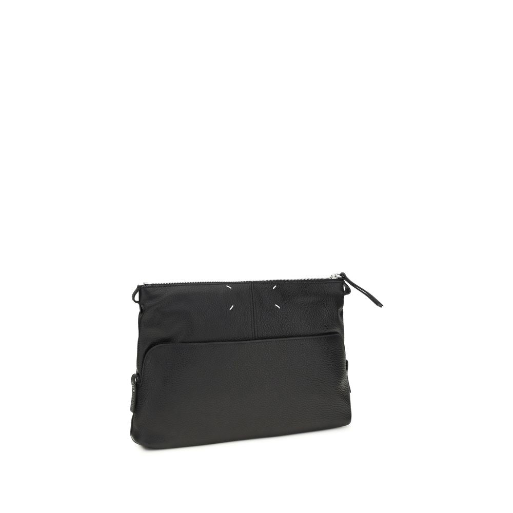 Maison Margiela Black Calf Leather Bos Taurus Shoulder Bag