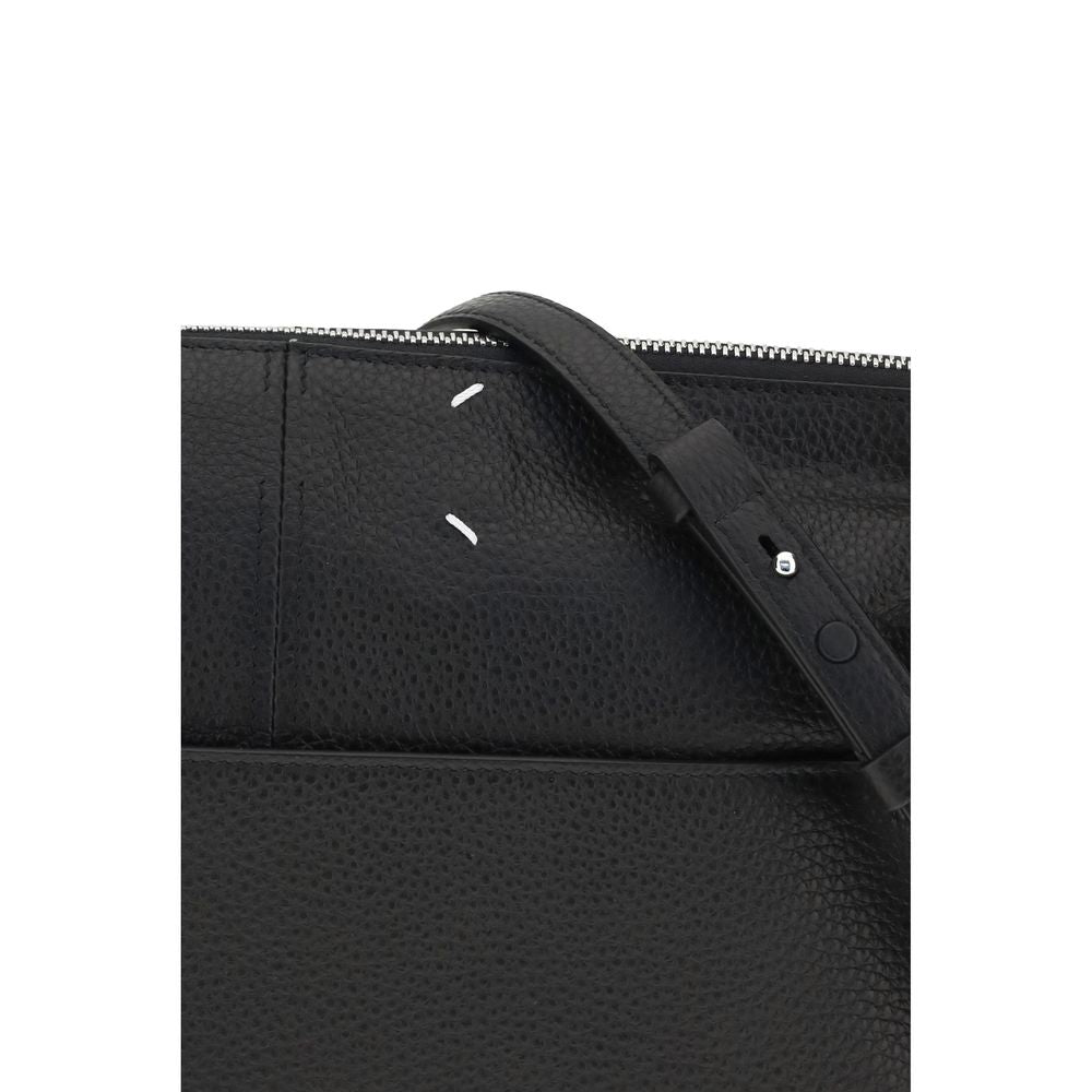 Maison Margiela Black Calf Leather Bos Taurus Shoulder Bag