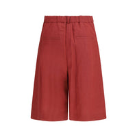 Max Mara Multicolor Linen Bermuda Shorts