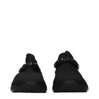 Jimmy Choo Black Fabric Slip-On Loafers