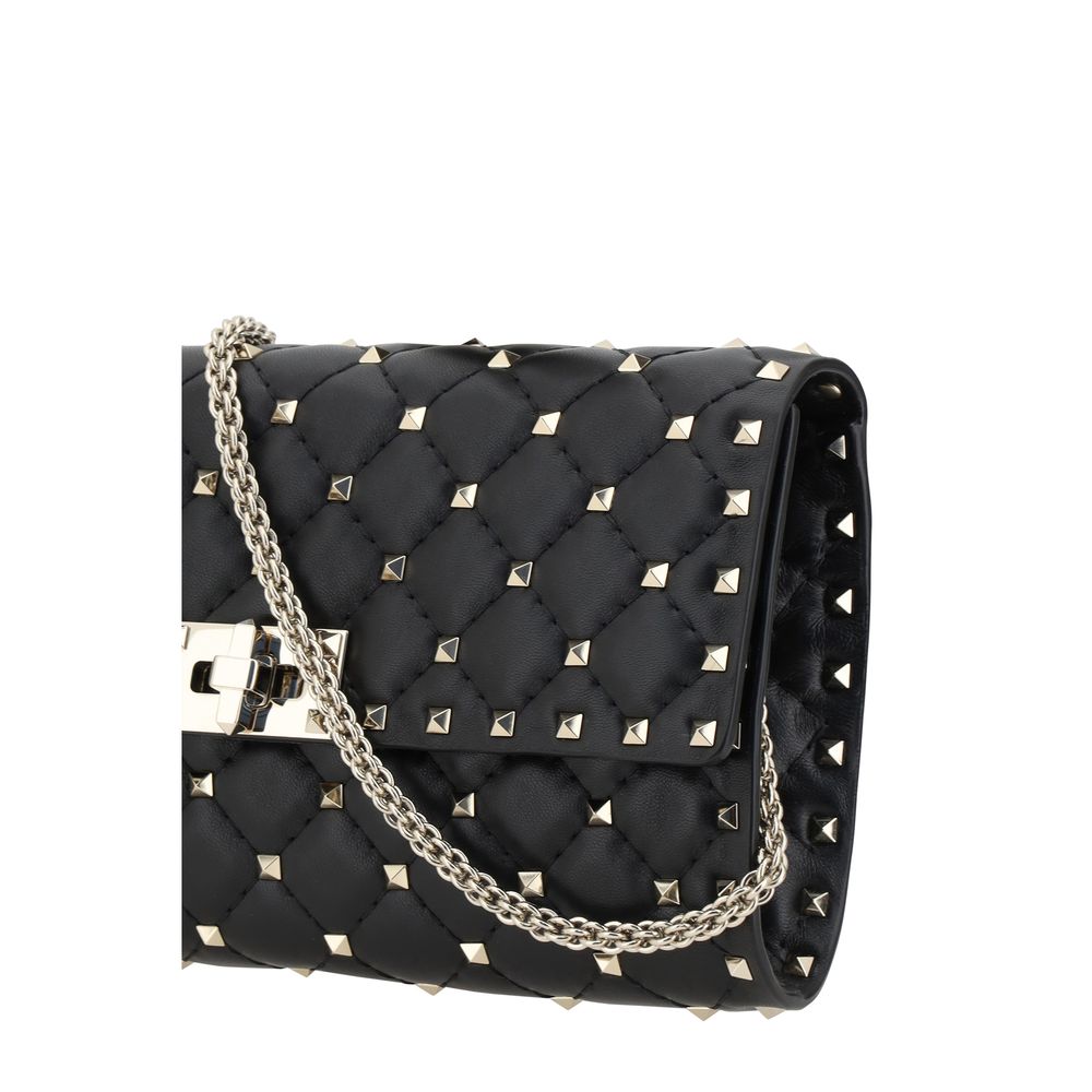 Valentino Garavani Black Lamb Ovis Aries Aries Shoulder Bag