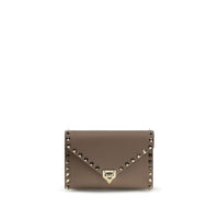 Valentino Garavani Brown Calf Leather Bos Taurus Wallet