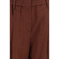 Brunello Cucinelli Brown Cotton Dress Pants