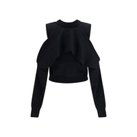 ALAINPAUL Black Cotton Cardigan