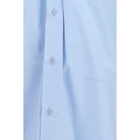ALAINPAUL Blue Cotton Dress Shirt