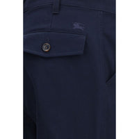 Burberry Blue Cotton Chino Pants