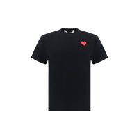 Comme Des Garçons Play Black Cotton T-Shirt