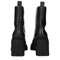 Jimmy Choo Black Leather Ankle Boots