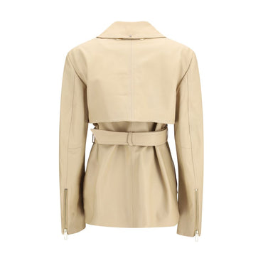 Max Mara Beige Leather Jacket