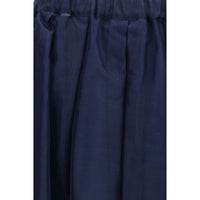 Max Mara Blue Cotton Long Skirt