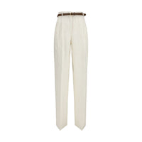 Max Mara Beige Linen Casual Pants