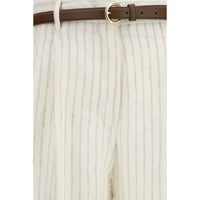 Max Mara Beige Linen Casual Pants