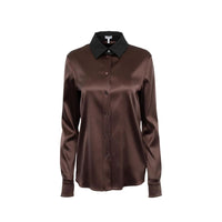 Loewe Brown Silk Dress Shirt