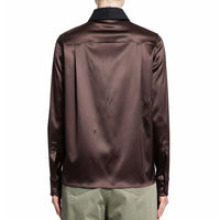 Loewe Brown Silk Dress Shirt