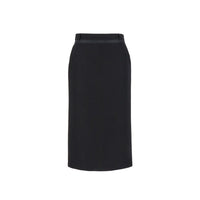 Fendi Black Virgin Wool Long Skirt
