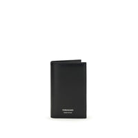 Ferragamo Black Calf Leather Bos Taurus Wallet