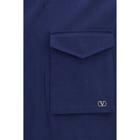 Valentino Blue Cotton Coat