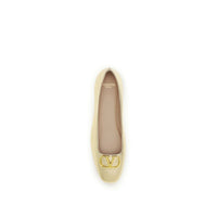 Valentino Garavani Gold Lamb Ovis Aries Aries Ballet Flats