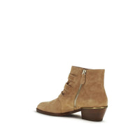 Chloé Beige Calf Leather Bos Taurus Ankle Boots