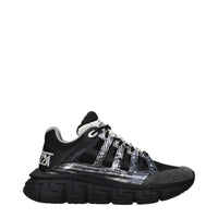 Versace Black Fabric Athletic Sneakers