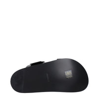 Jil Sander Black Leather Slippers