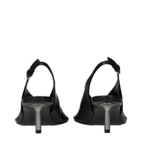Jil Sander Black Leather Pumps