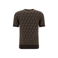 Fendi Brown Cotton T-Shirt