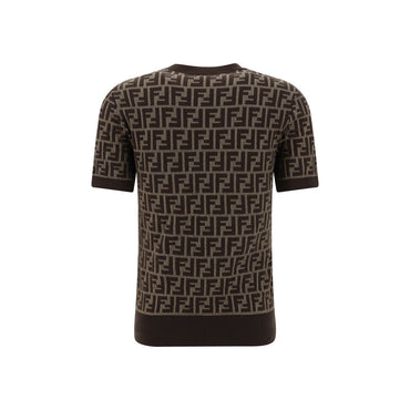 Fendi Brown Cotton T-Shirt