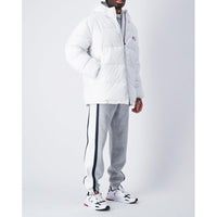 Champion White Polyester Jackets And Coat