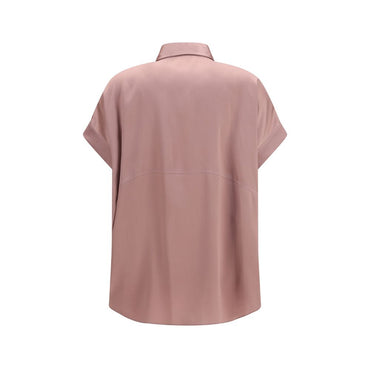 Brunello Cucinelli Multicolor Silk Shortsleeve Shirt
