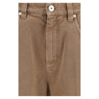 Brunello Cucinelli Brown Cotton Straight-Leg Jeans