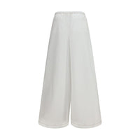 Marni White Cotton Casual Pants