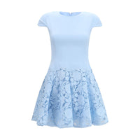 Self-Portrait Blue Polyester Casual Dress