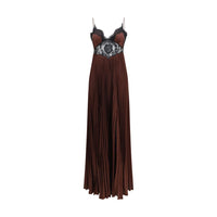 Self-Portrait Brown Polyester Casual Dress
