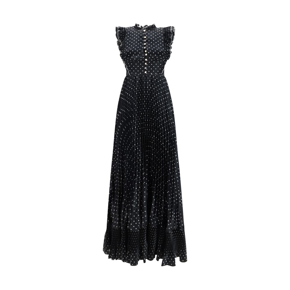 Self-Portrait Black Polyester Casual Dress