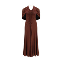 Self-Portrait Brown Viscose Casual Dress