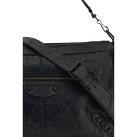 Balenciaga Black Lamb Ovis Aries Aries Shoulder Bag