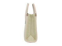 Michael Kors Mirella Small Powder Blush Canvas Shopper Crossbody Handbag Purse