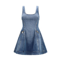 Self-Portrait Blue Cotton Casual Dress